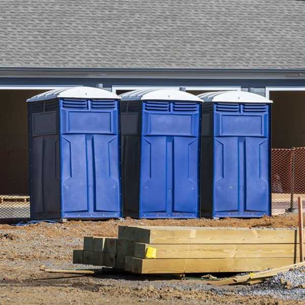 what is the expected delivery and pickup timeframe for the portable toilets in West Dover